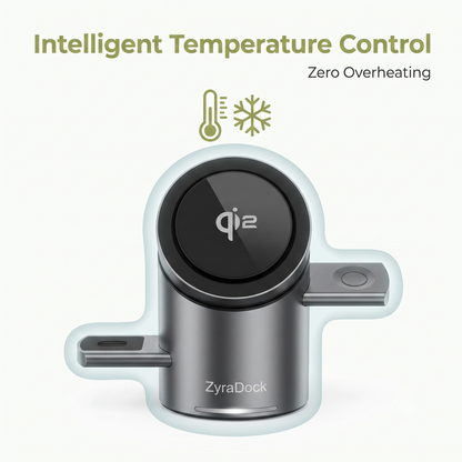 ZyraDock™ Smart 3-in-1 Qi2 Station